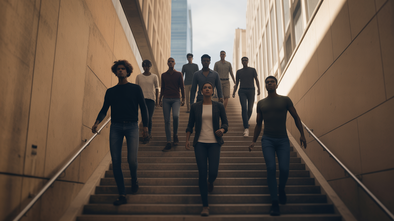 Groupe booste le cardio escaliers go training