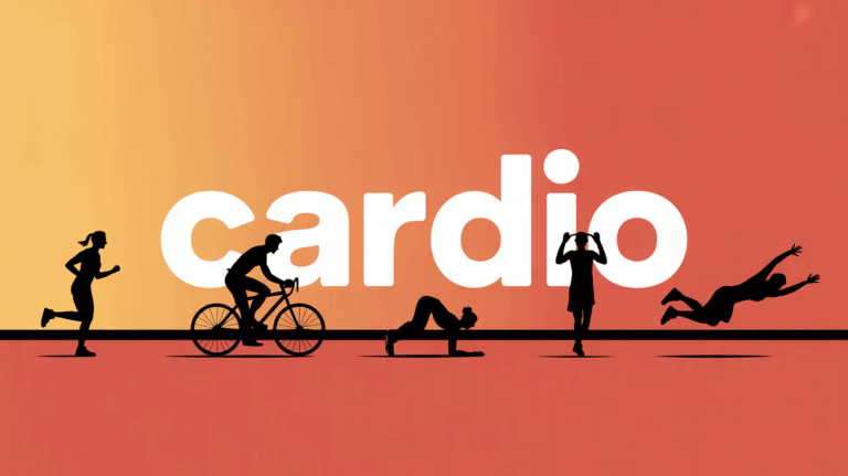 Scène motivation cardio silhouettes go training