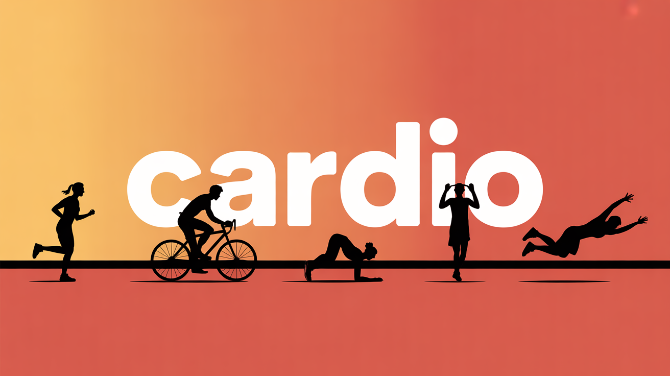 Scène motivation cardio silhouettes go training