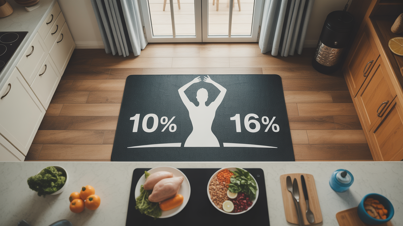 alimentation saine et tapis fitness abdos visibles