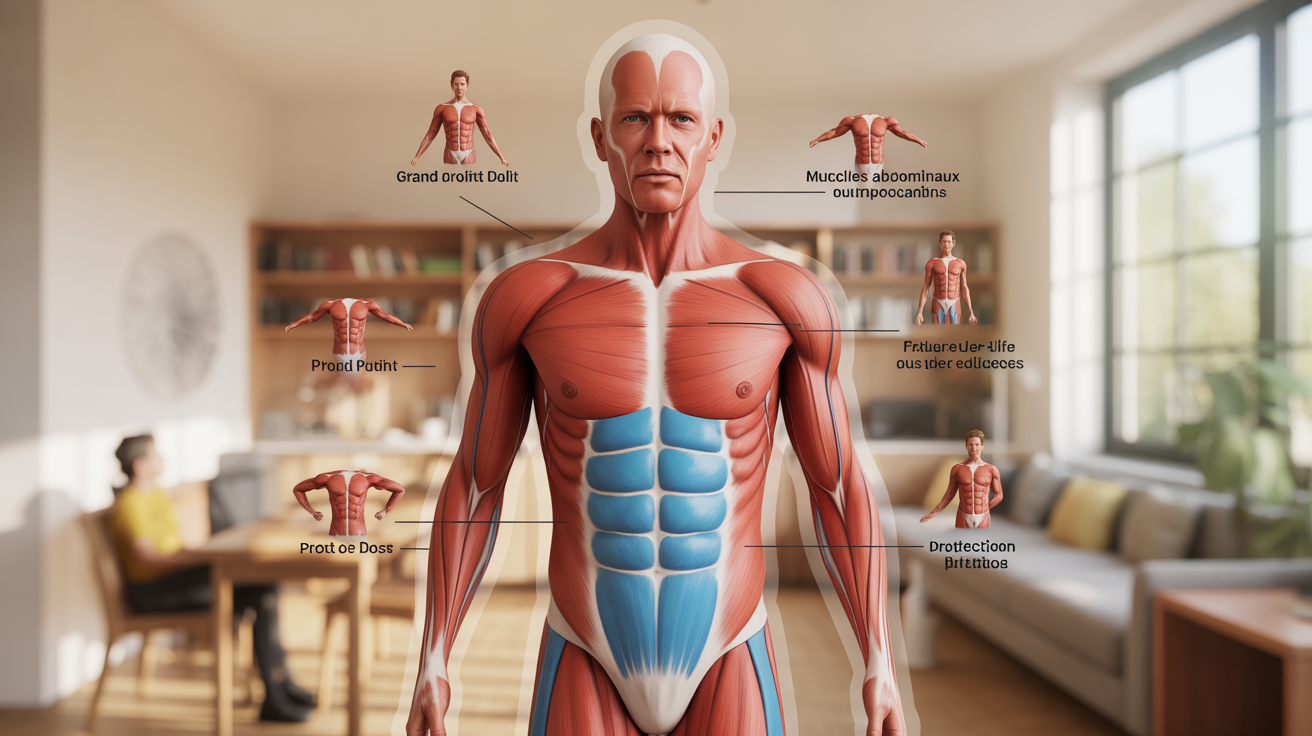Schema muscles abdominaux sangle abdominale educatif