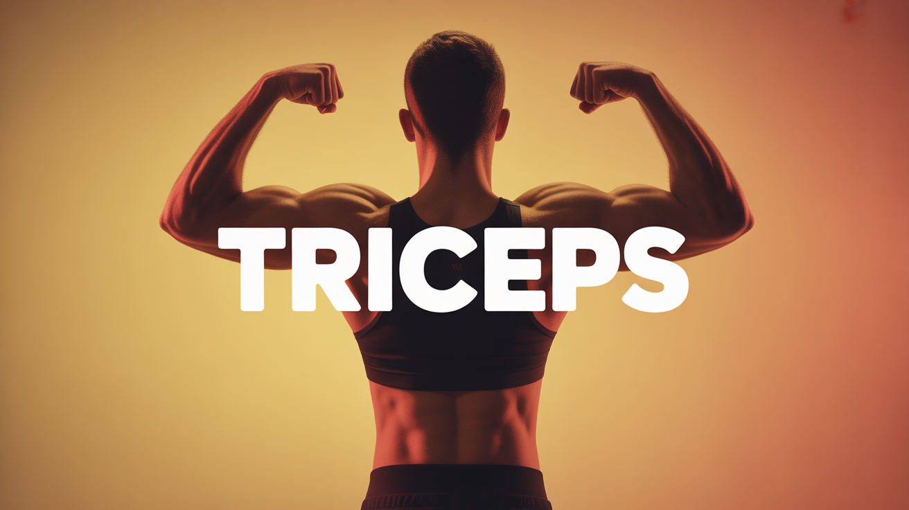 Avant-bras puissants effectuant exercice triceps sur fond uni