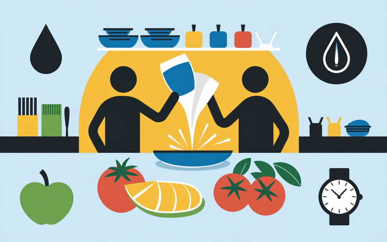 Scene cuisine astuces hydratation consommation eau