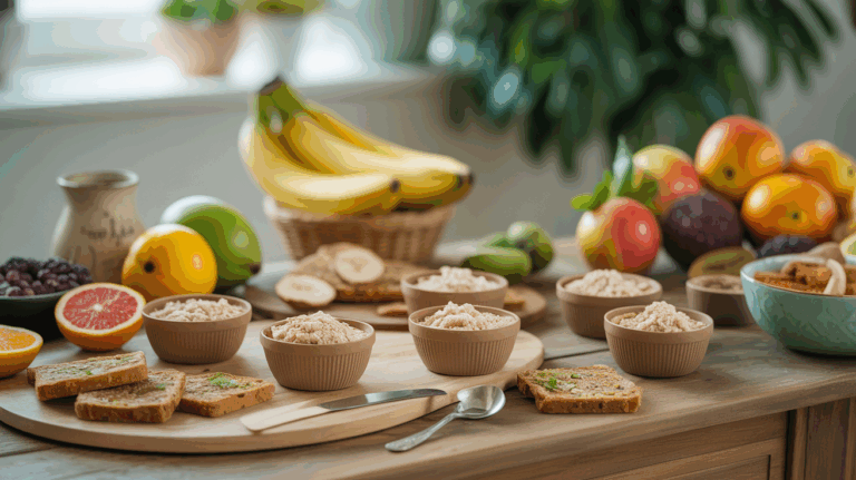 table healthy avec beurre de cacahuete et recettes équilibrées