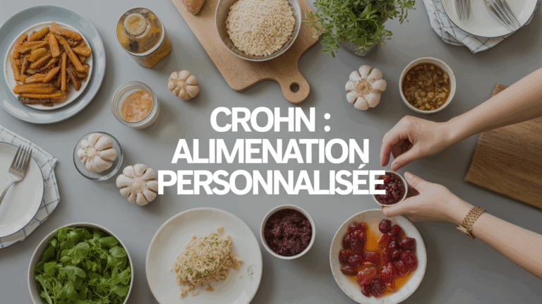 Crohn alimentation personnalisee table legumes cuits riz blanc compote