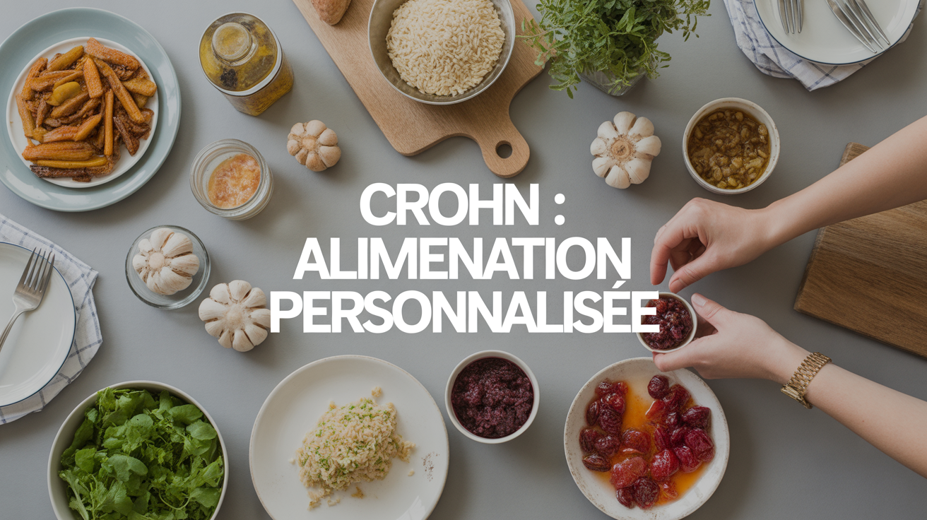 Crohn alimentation personnalisee table legumes cuits riz blanc compote
