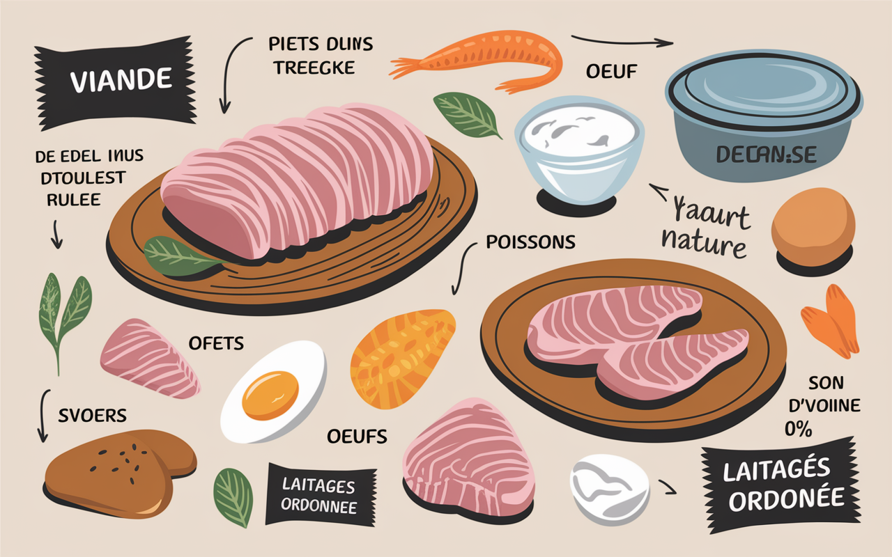 Liste courses aliments Dukan débutant