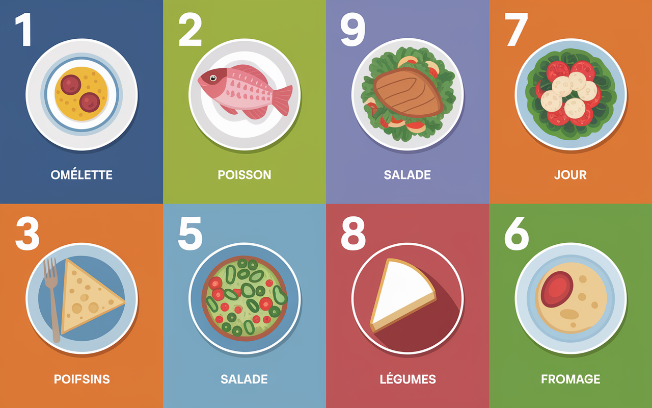 illustration repas Atkins 7 jours simples phase 1