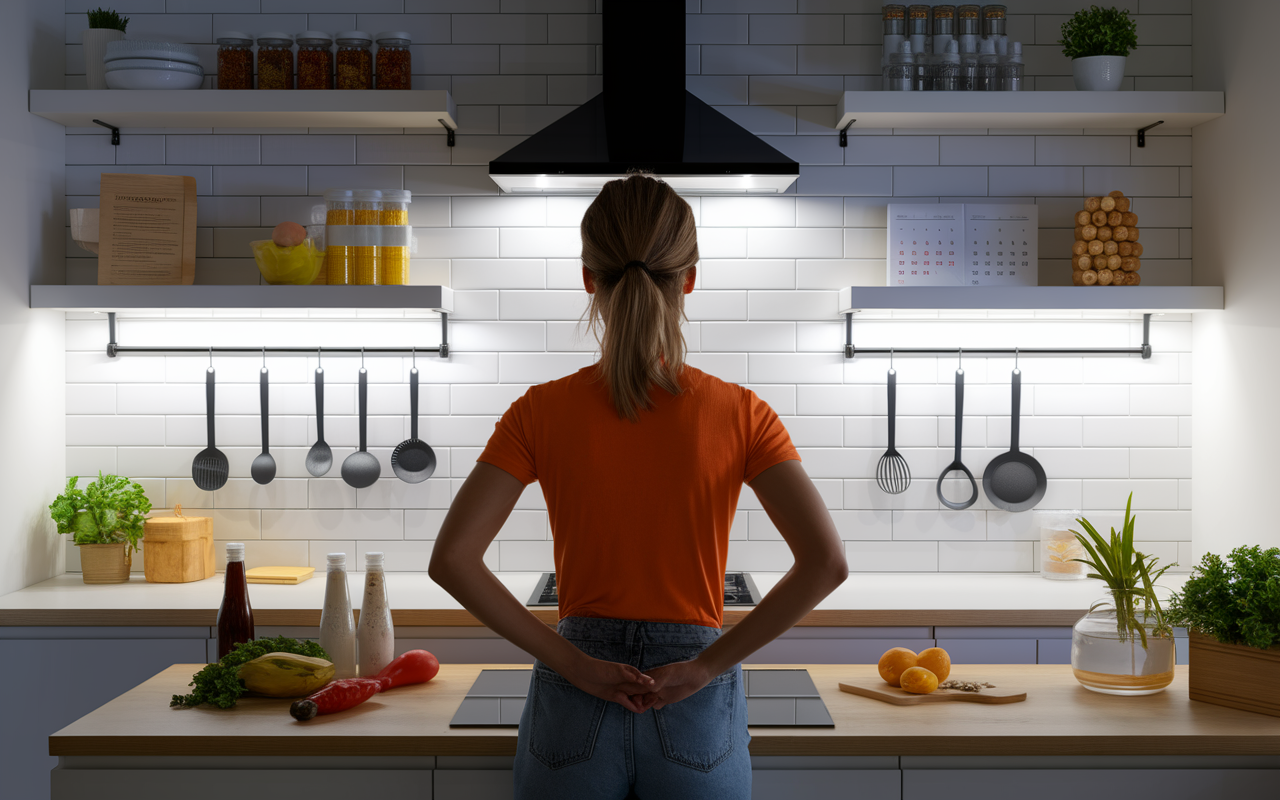Femme cuisine organisation recette pour perte de poids rapide