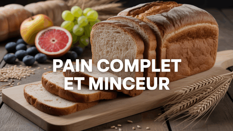 Pain complet tranches fibres minceur grains et fruits