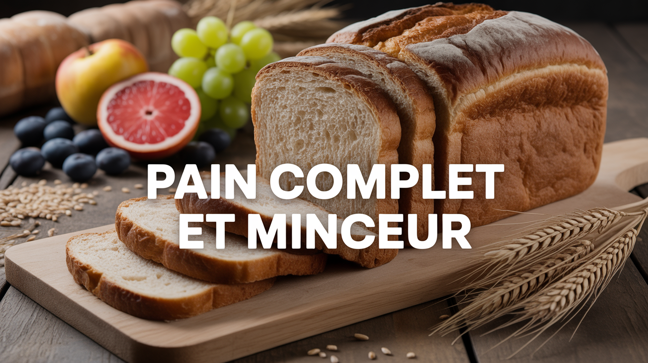 Pain complet tranches fibres minceur grains et fruits