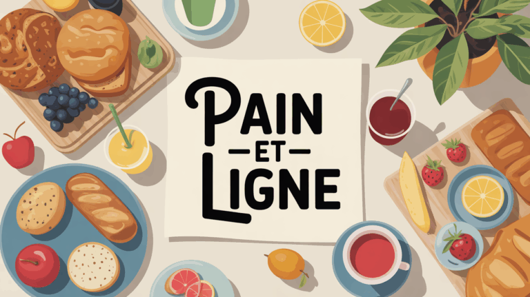 Pain et ligne table petit déjeuner équilibre