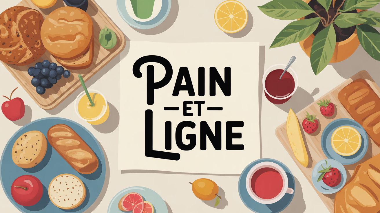 Pain et ligne table petit déjeuner équilibre