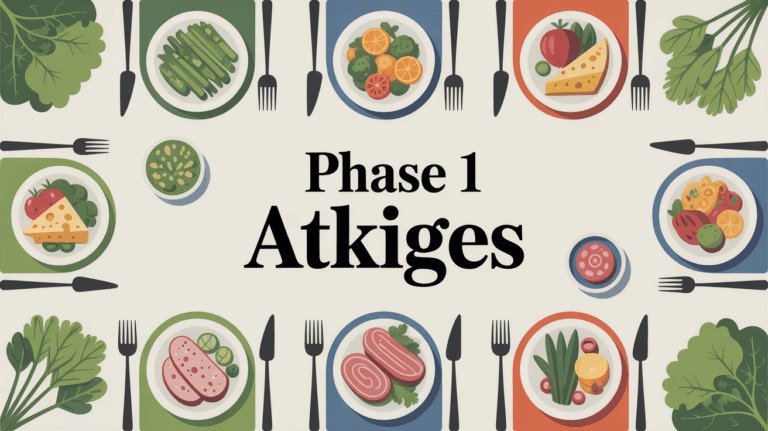 plan de table stylisé avec assiettes saines phase 1 Atkins