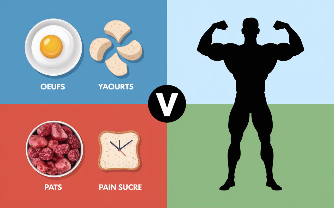 Tableau regime hyperproteine aliments proteines vs glucides