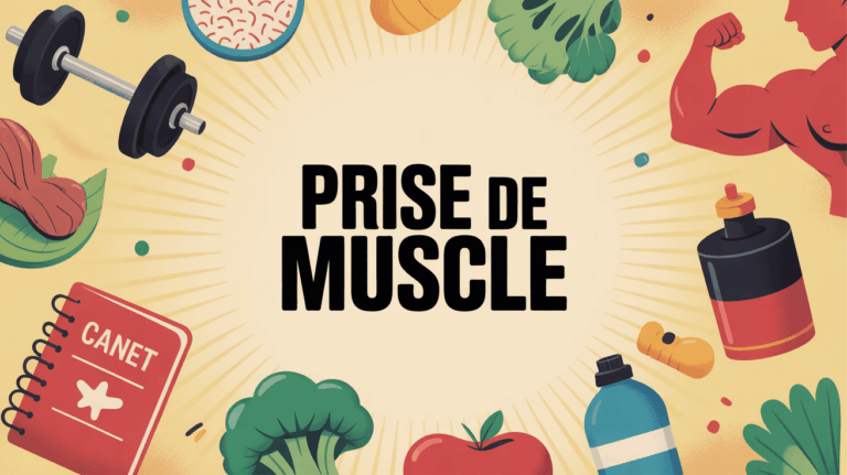 illustration prise de muscle haltère aliments sains carnet