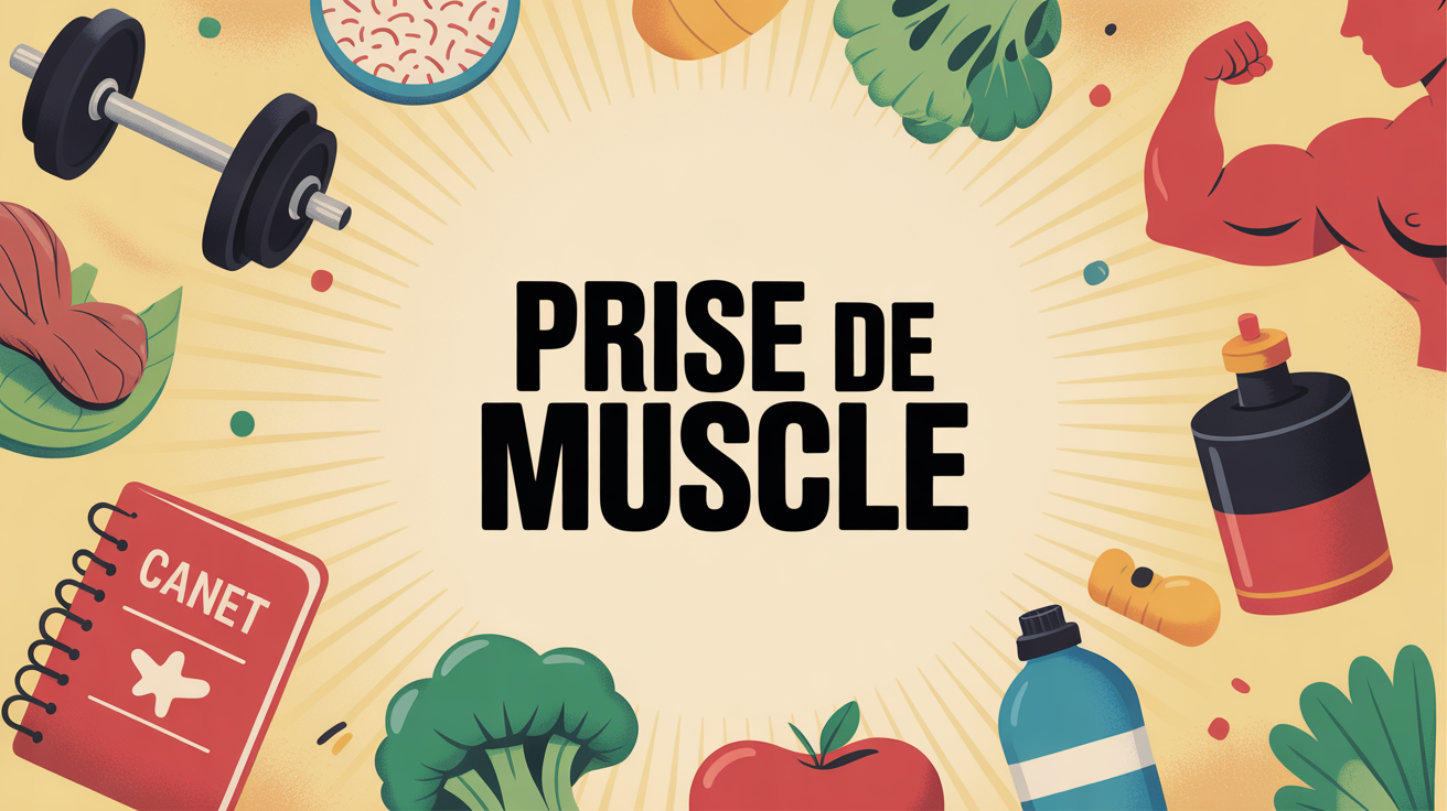 illustration prise de muscle haltère aliments sains carnet
