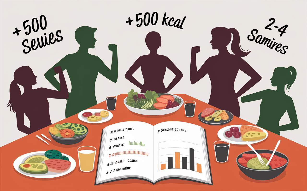 table de repas prise de poids rapide suivi des progrès