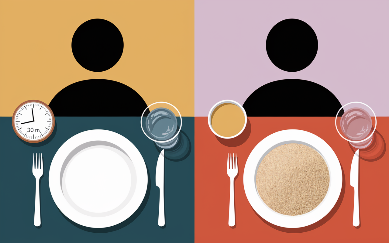 Comparatif prise psyllium avant et apres repas
