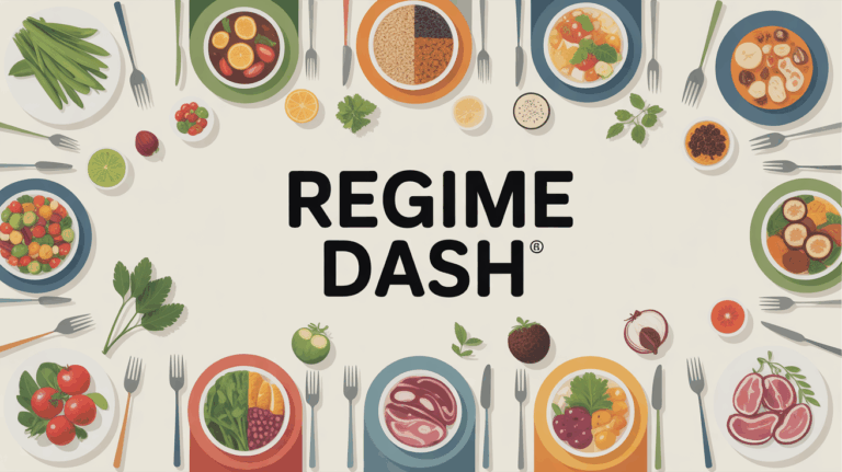 Regime DASH table moderne plats equilibres