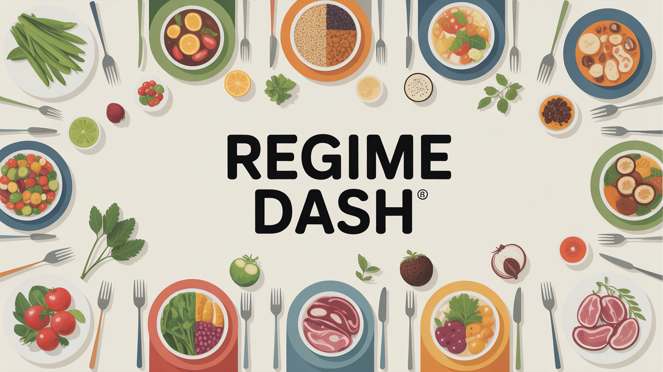 Regime DASH table moderne plats equilibres