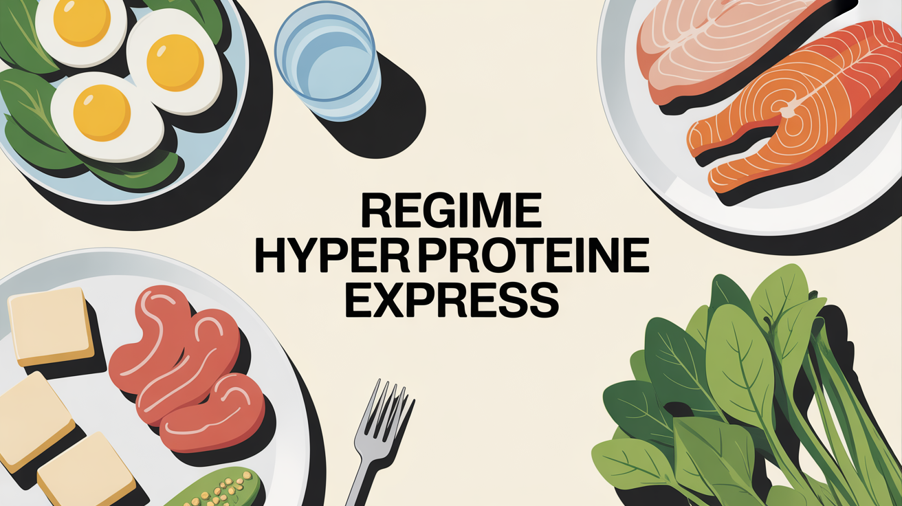 Vue assiette regime hyperproteine express menu proteines