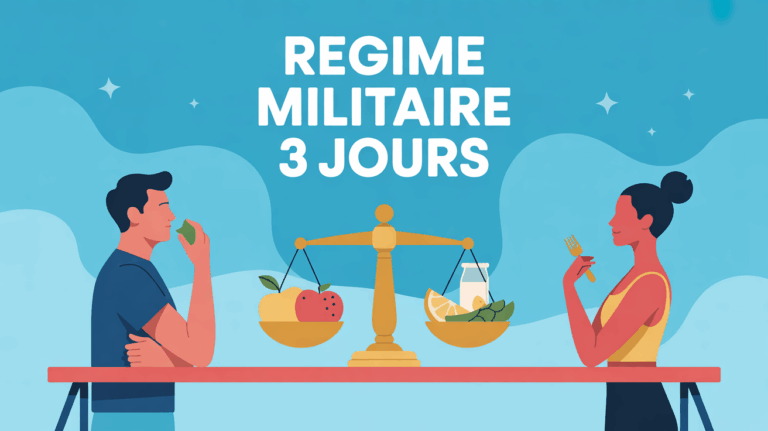 illustration regime militaire 3 jours aliments sains