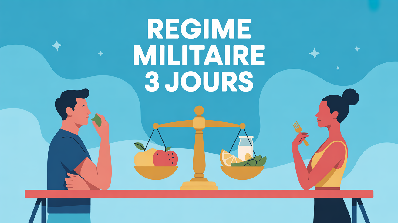 illustration regime militaire 3 jours aliments sains