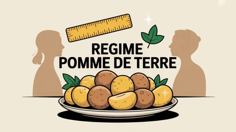 Assiette pommes de terre vapeur et mètre, régime pomme de terre