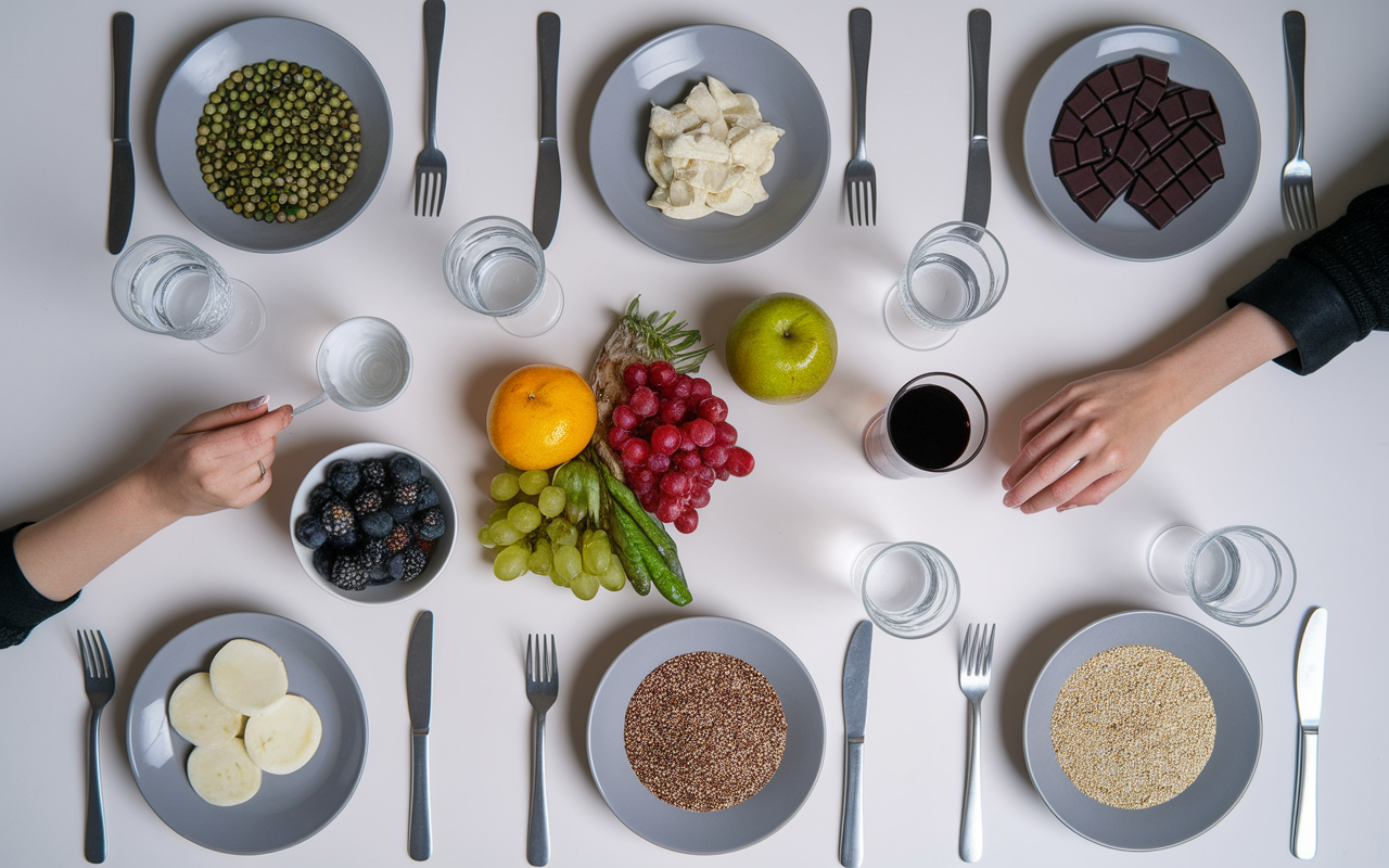 Assiette repas seche femme menu journee