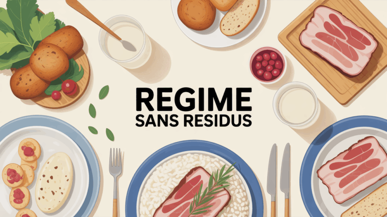 table regime sans residus riz jambon yaourt