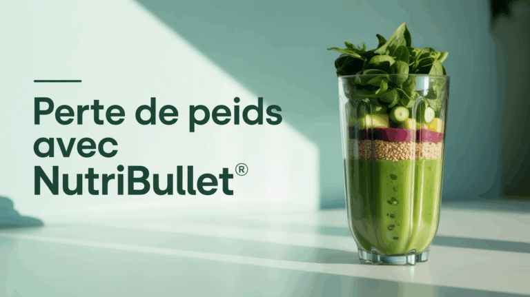 Bol smoothie vert Nutribullet aliments frais perte de poids