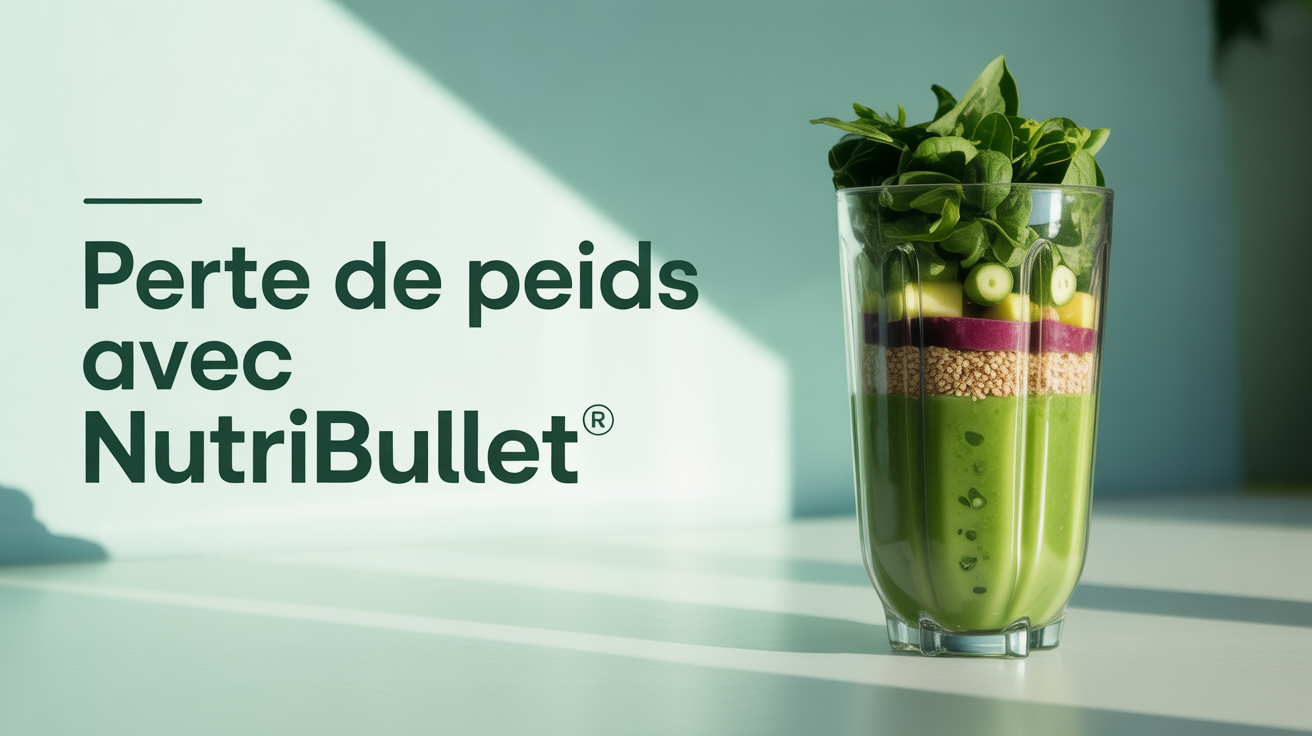 Bol smoothie vert Nutribullet aliments frais perte de poids