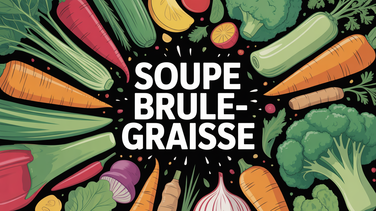 Marmite avec légumes soupe brûle-graisse et épices