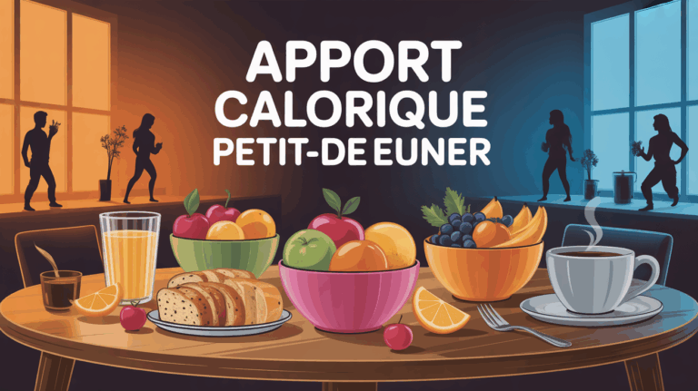 Petit-dejeuner sain apport calorique pain complet fruits cafe