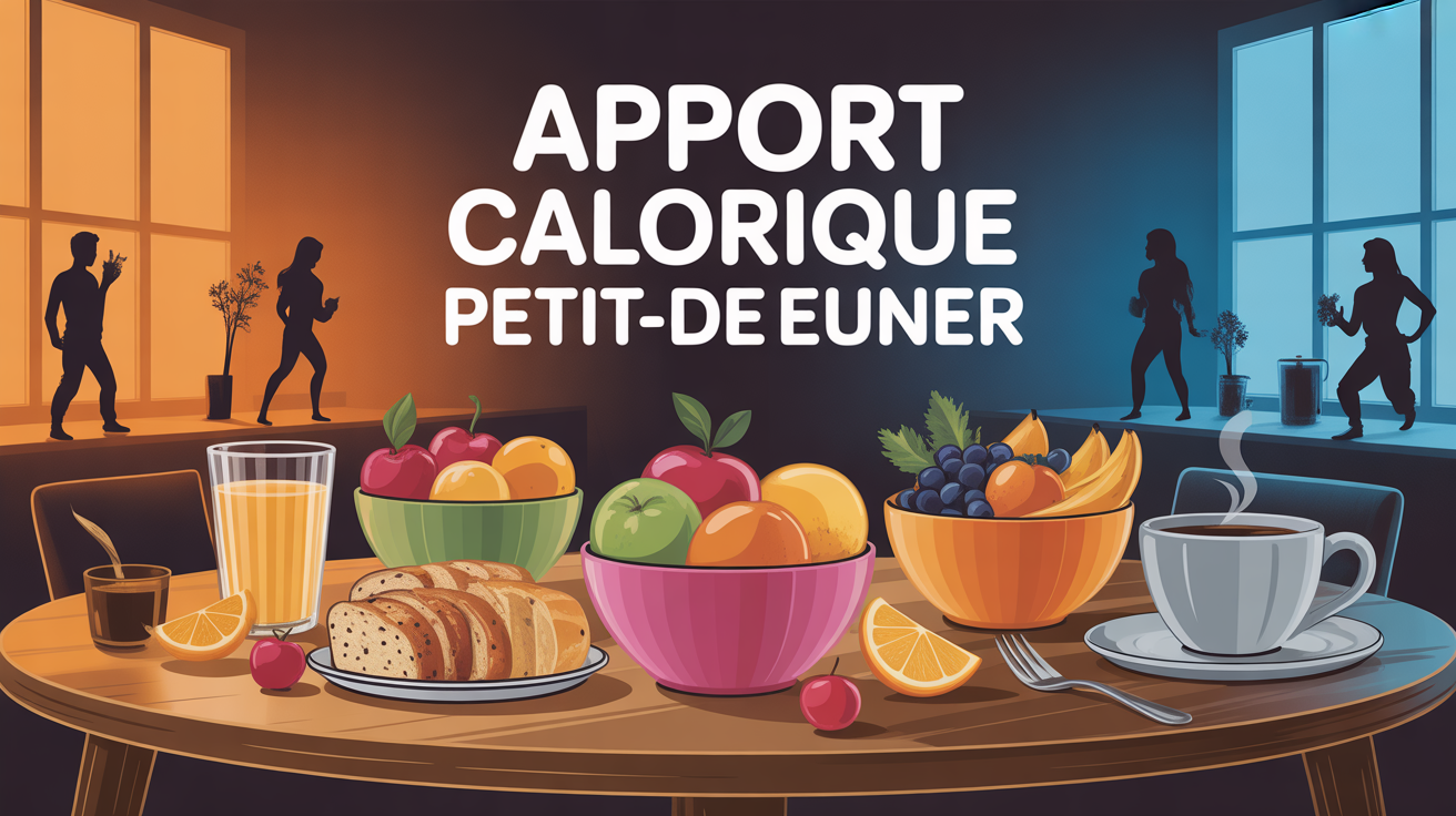 Petit-dejeuner sain apport calorique pain complet fruits cafe