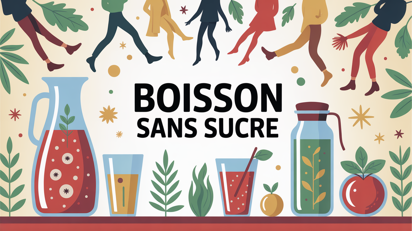 carafe et verres boisson sans sucre fruits herbes moment sain