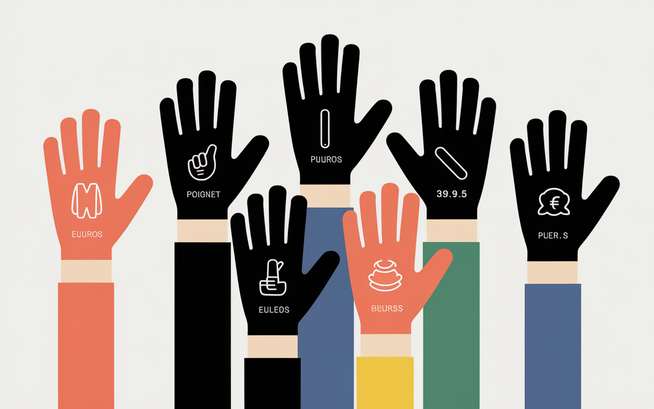Tableau gants de musculation differents styles et prix