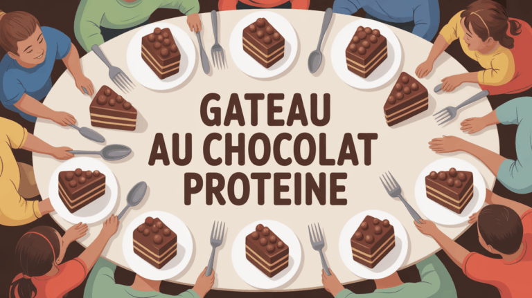parts gateau au chocolat proteine en famille