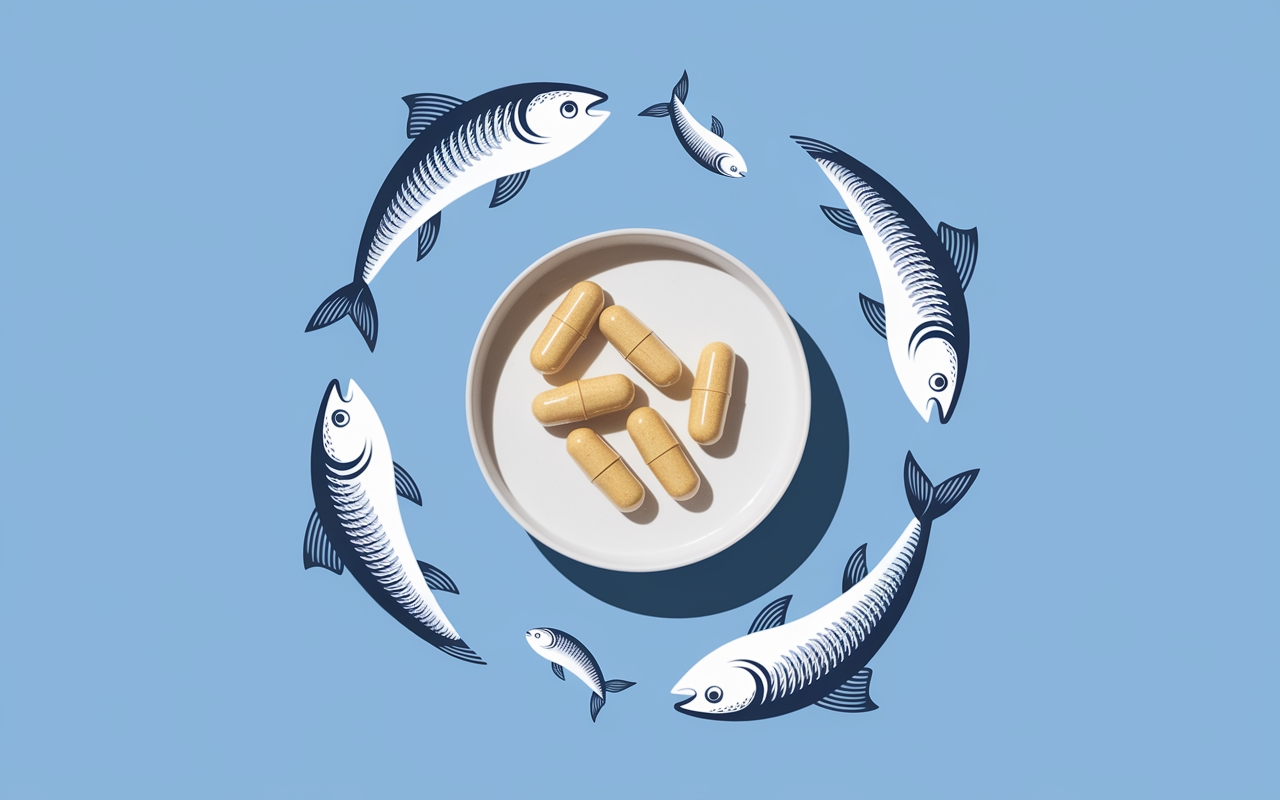 Capsules huile de foie de morue omega-3 avec nutriments