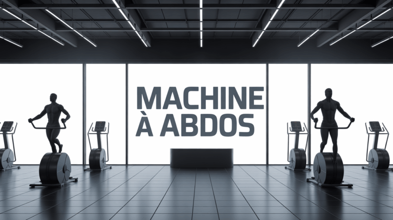 Machine a abdos en action vue stylisee