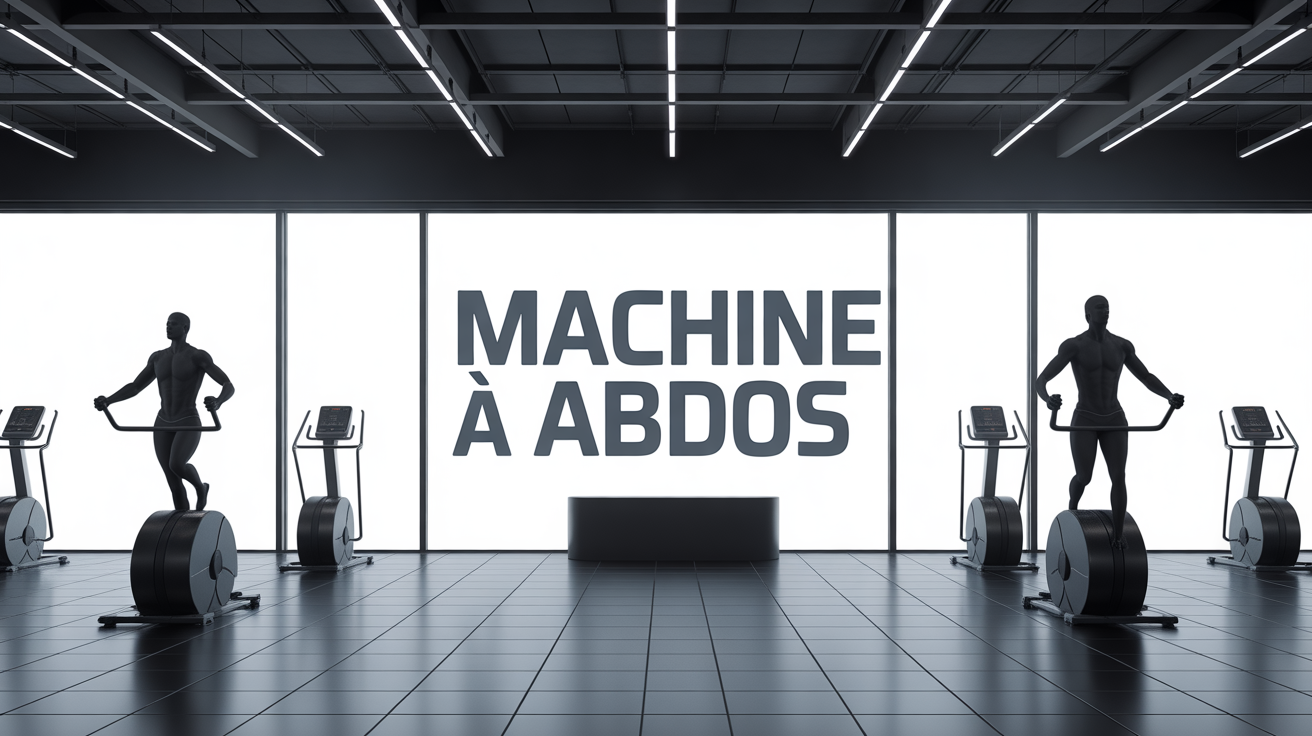 Machine a abdos en action vue stylisee