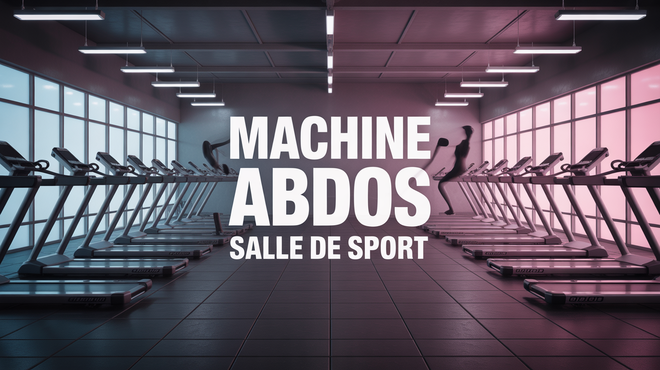 Salle de sport moderne avec machines abdos, utilisateurs en séance