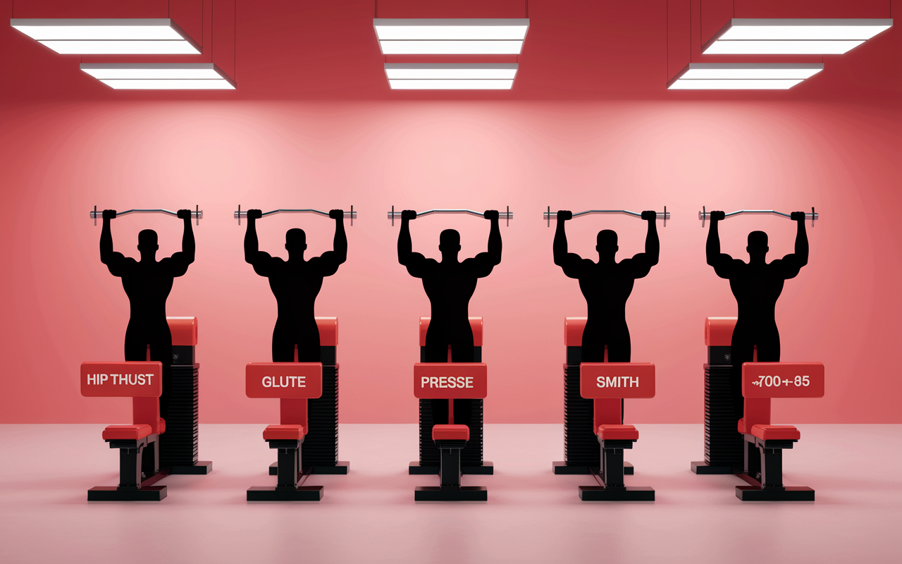 hip thrust glute presse smith abduction machines fessiers