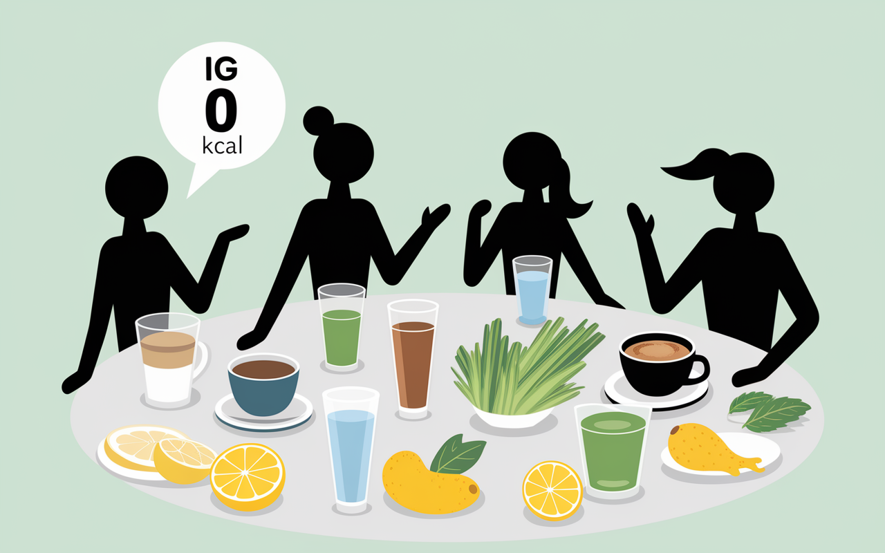 table boissons sans sucre ig zéro kcal ambiance sportive