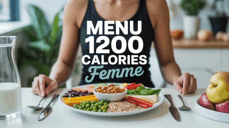 Plateau menu 1200 calories femme repas équilibré