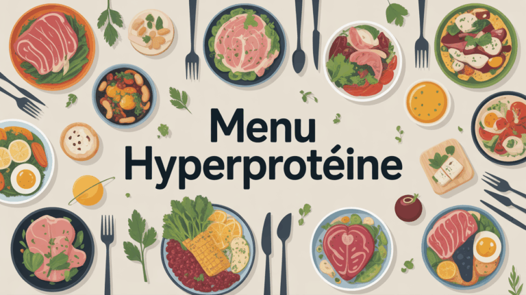 table menu hyperproteine viandes poissons tofu legumes