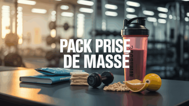 pack prise de masse complet sur table de gym