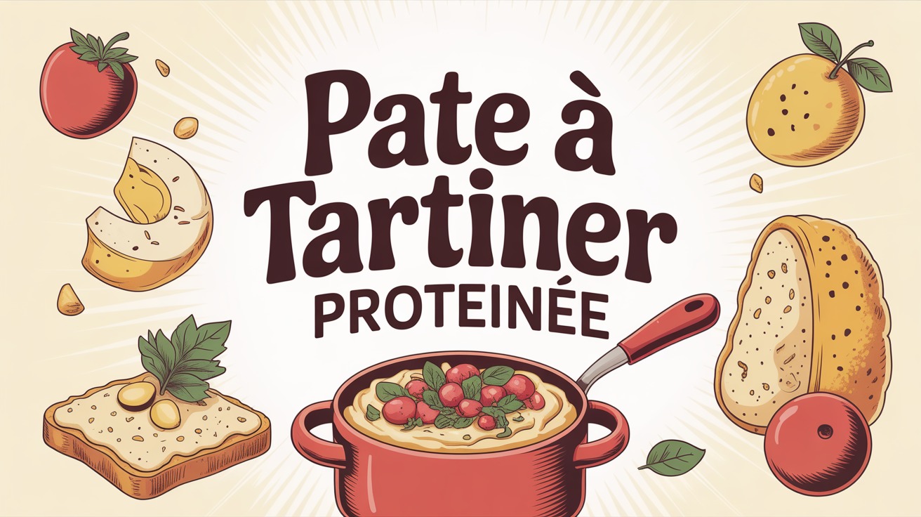 illustration pot pate a tartiner proteinee haltere fruits