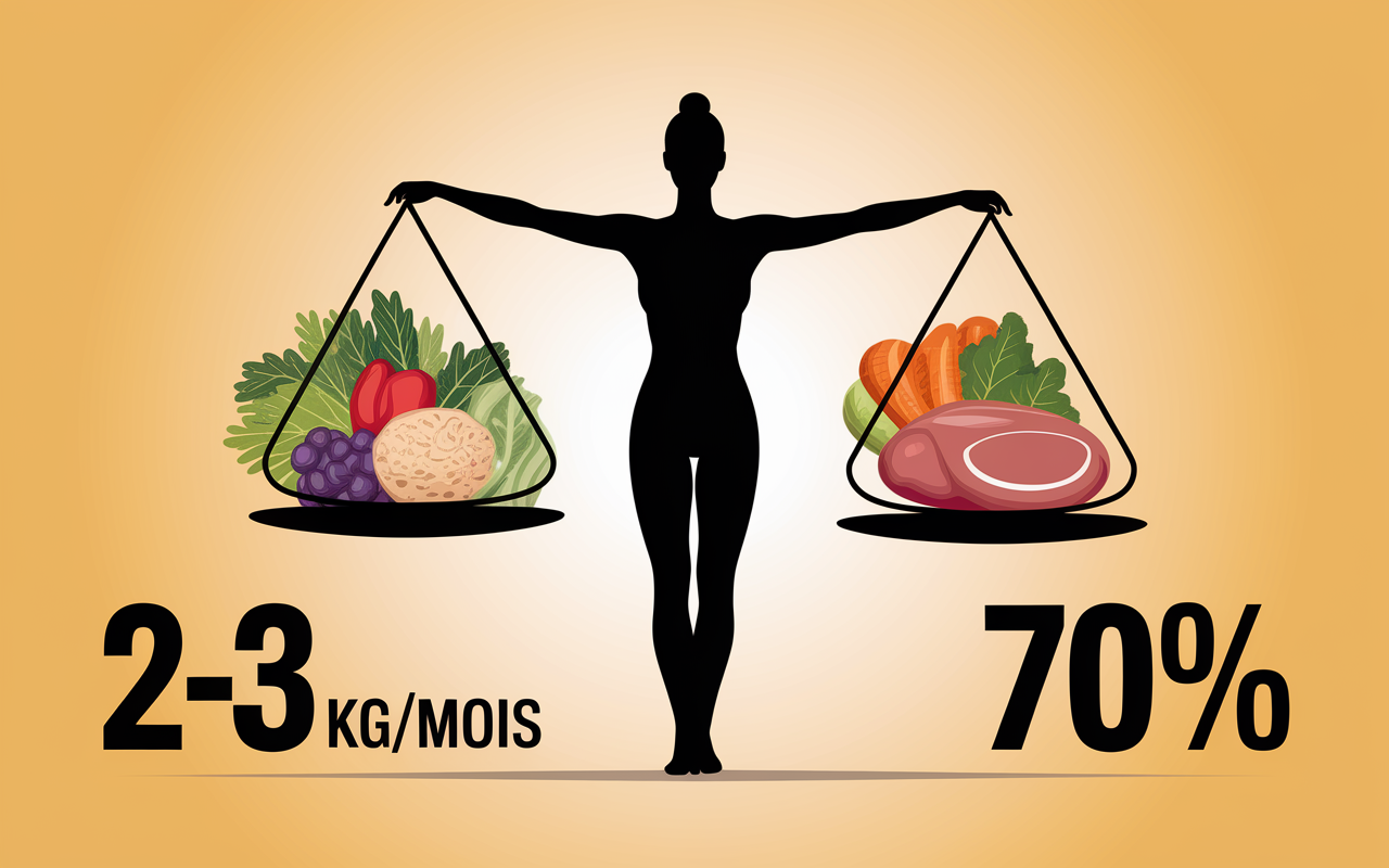 Balance assiette légumes perdre du poids sans sport